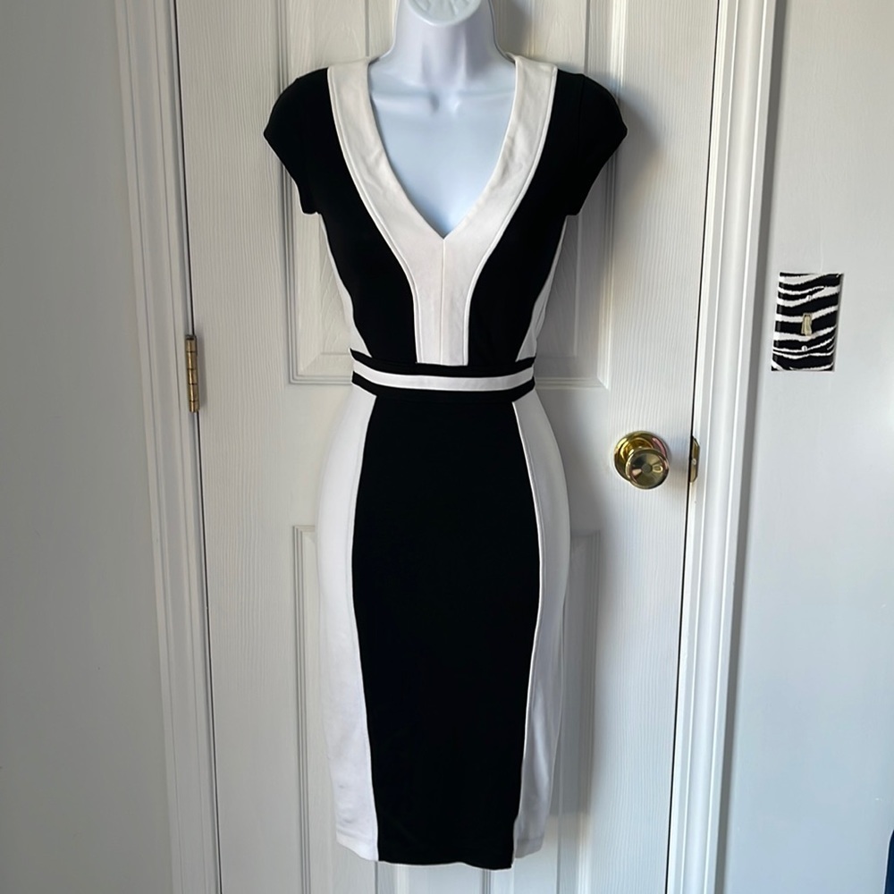 Colorblock midi dress